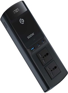 Powerology 500W Universal Multi-Use Car Inverter, PD 30W Fast Charging, Dual AC & USB Ports, Compact & Portable, High Efficiency, Overload & Short Circuit Protection, Car Power Adapter