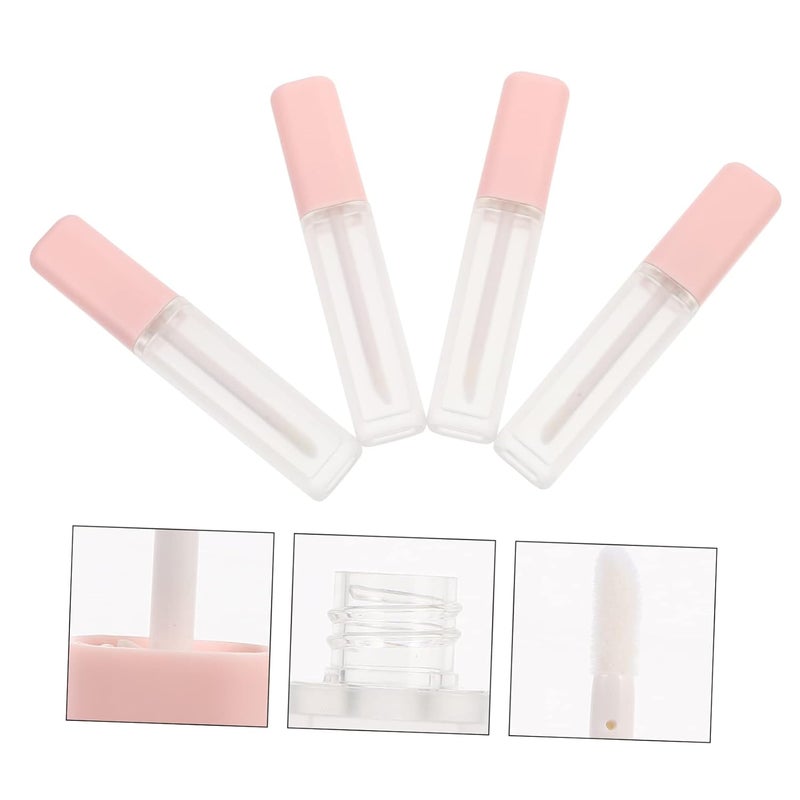 Outanaya 4pcs Plumping Essence Lip Gloss Tube Frosted Lip Tube Covers for Makeup Kits - Image 3