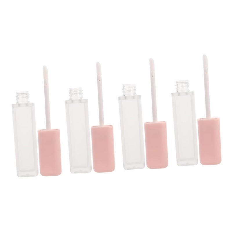 Outanaya 4pcs Plumping Essence Lip Gloss Tube Frosted Lip Tube Covers for Makeup Kits - Image 1
