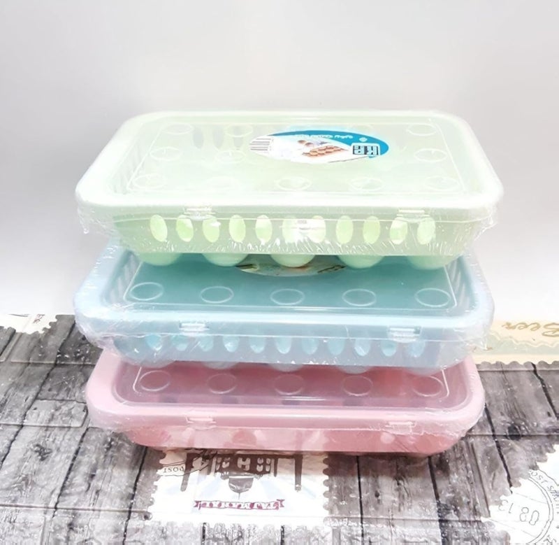 منظم بيض للثلاجة، يتسع لـ 15 بيضة، صندوق تخزين عملي لتنظيم الثلاجة، مصنوع من بلاستيك متين وسهل التنظيف، للاستخدام في المطبخ