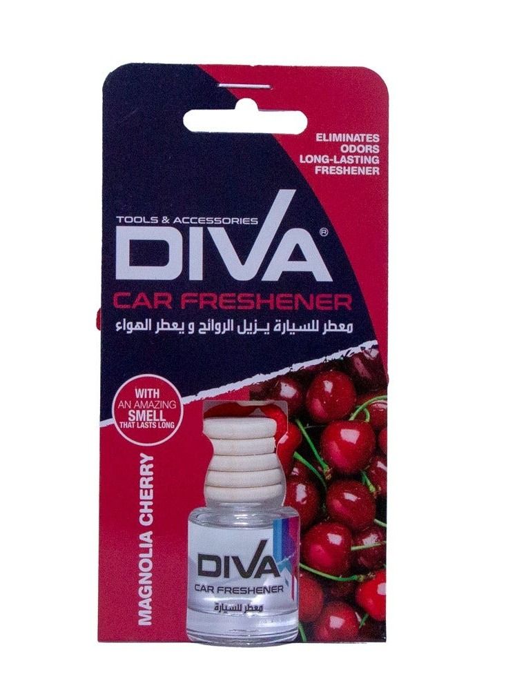Diva Car Freshener – Magnolia Cherry Scent Long-Lasting Air Freshener, 8ml - Image 1