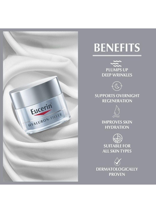 Eucerin Hyaluron Filler Anti-Aging Face Night Cream With Hyaluronic Acid 50ml - Image 5