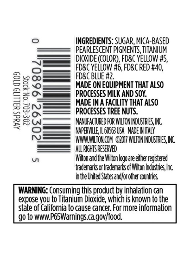 Wilton Edible Gold Glitter Spray 035 oz - Image 5