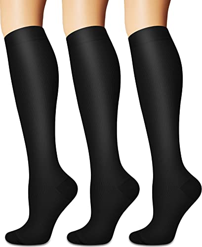 SOOVERKI Compression Socks for Women and Men Circulation (3 Pairs) is Best Support for Running Athletic Cycling Hiking - Image 1