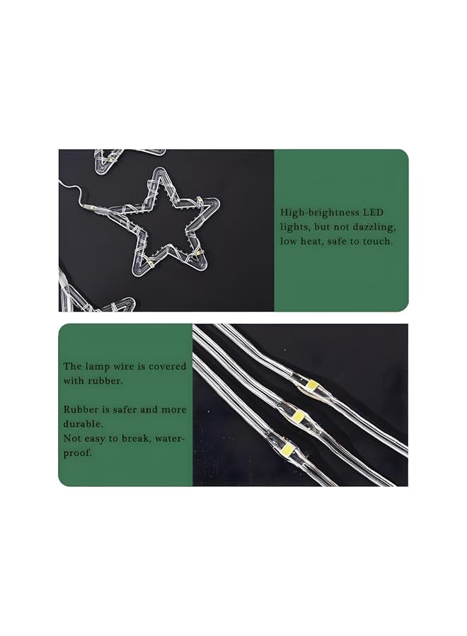 The Bros Star & Crescent Moon Curtain Lights - LED Eid & Ramadan Festival Lighting for Home & Garden - Image 5