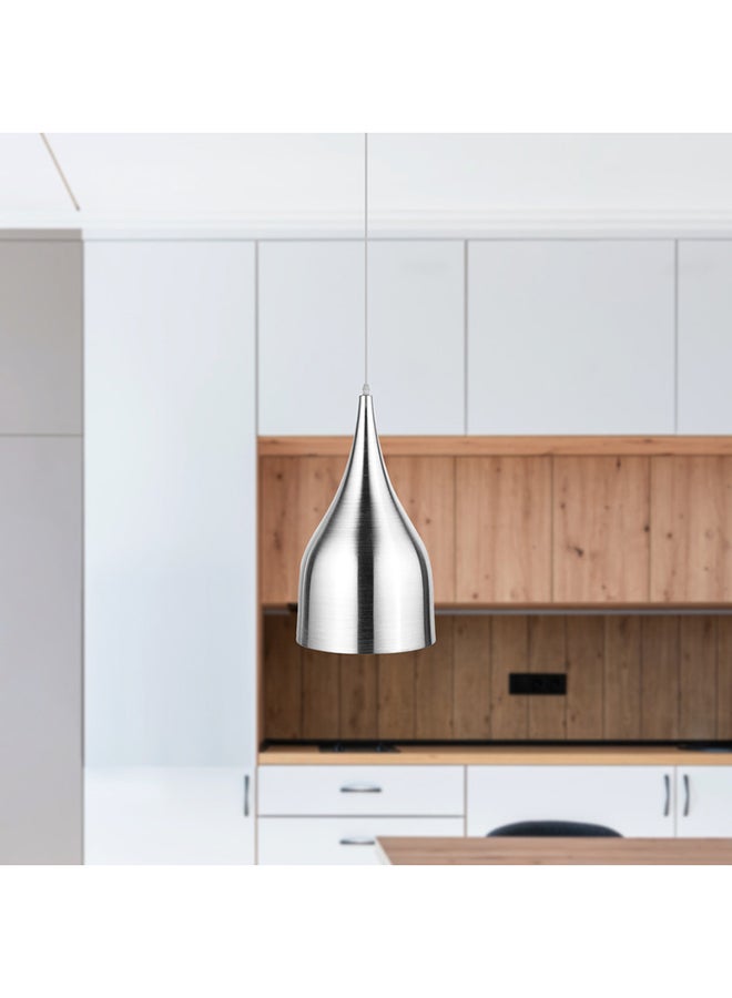 El Rawda Lighting Lito Pandant Ceiling Lamp | modern decorative LED E27 pendant light ceiling lamp hanging | suitable for any room | Color: Chrome | Size: 70x25 cm