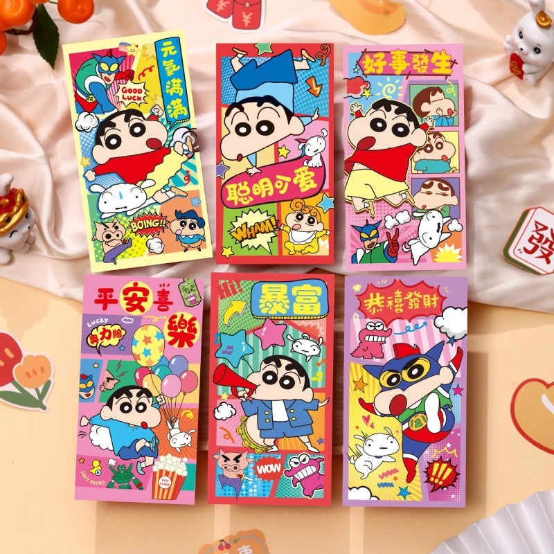 Red Packet Kids Cartoon Crayons Featuring Kuromi Little Pony Polly - Vibrant Smooth Colors for Creative Artistic Expression in 9x16.5x0.2 cm - Image 1