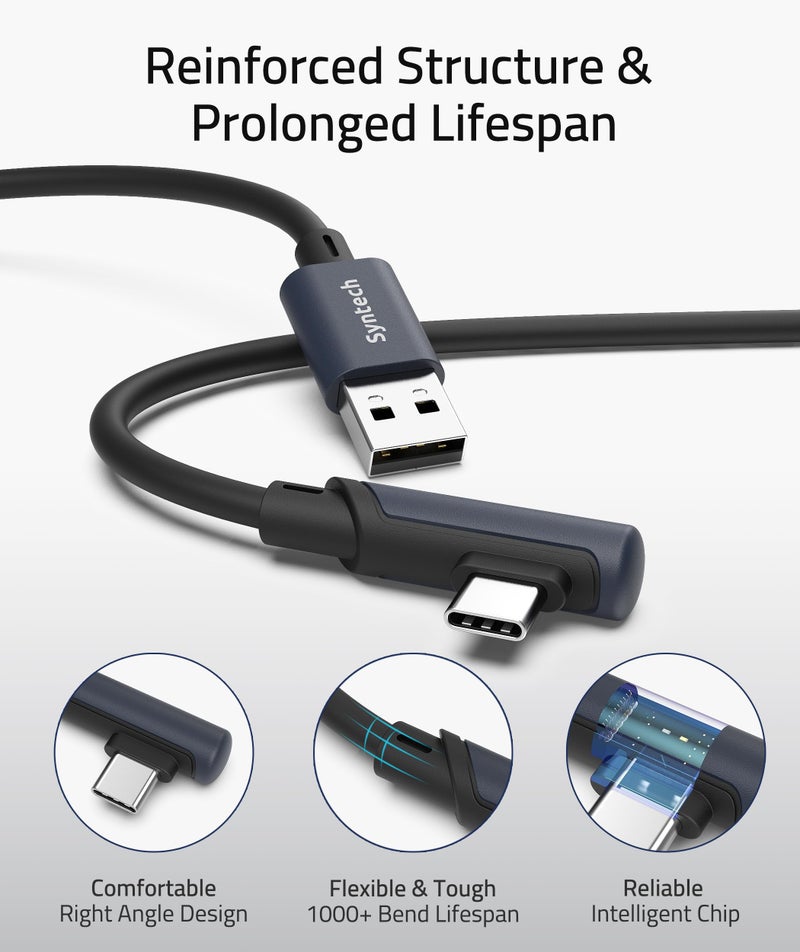 Syntech Link Cable 20 FT Compatible with Oculus/Meta Quest 3/Meta Quest 3S, Quest2/Pro/Pico 4/Ultra Accessories and PC/SteamVR, High Speed PC Data Transfer, USB 3.0 to USB Cable for VR Headset, Black - Image 5