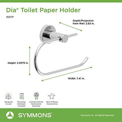 Symmons 353TP Dia Wall-Mounted Toilet Paper Holder in Polished Chrome - Image 4