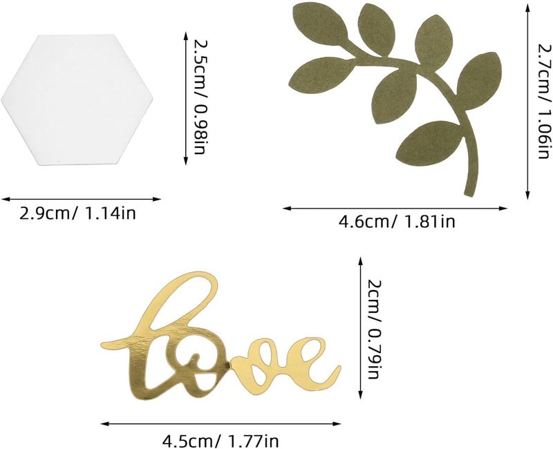 500pcs Green Leaf Shower Table Confetti Love Letters, Colorful Party Decoration for Birthday Centerpieces and Wedding Shower Decor - Image 2