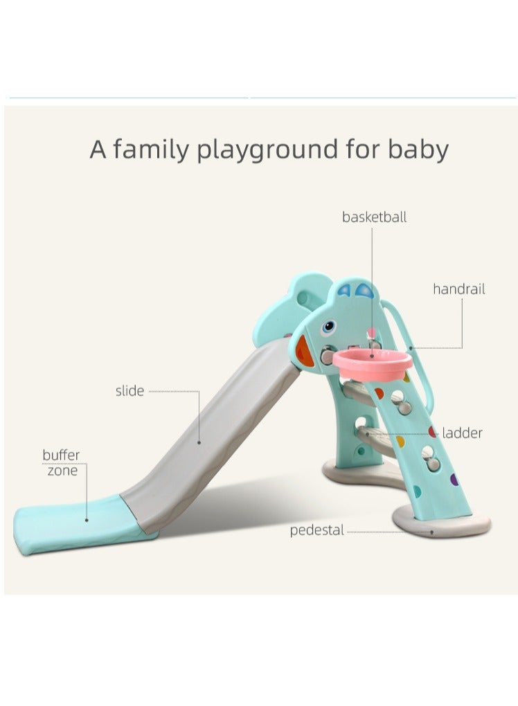 فول جوي زحليقة قابلة للطي مع كرة سلة , أخضر فاتح - Image 3