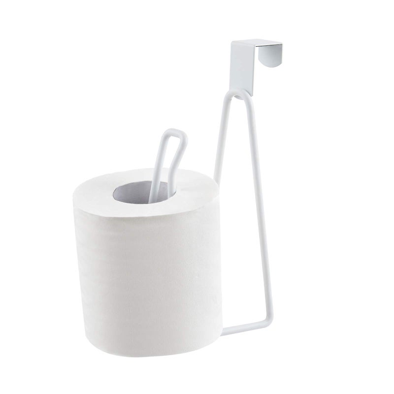 INIUNIK Toilet Paper Holder Stand Over The Tank Toilet Tissue Roll Holder Dispenser Reserve for Bathroom Storage and Organization  White