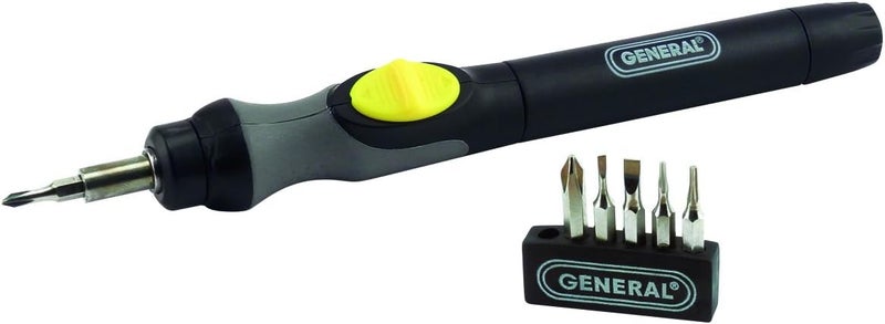 General Tools Precision Cordless Electric Screwdriver #500 with Six Bits and Quick Change Chuck - Image 1