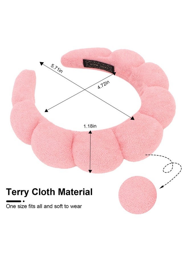 ACO-UINT 3 Pack Spa Headbands - Terry Cloth Puffy Hair Bands for Skincare, Makeup Removal, and Facial Cleansing - Image 2