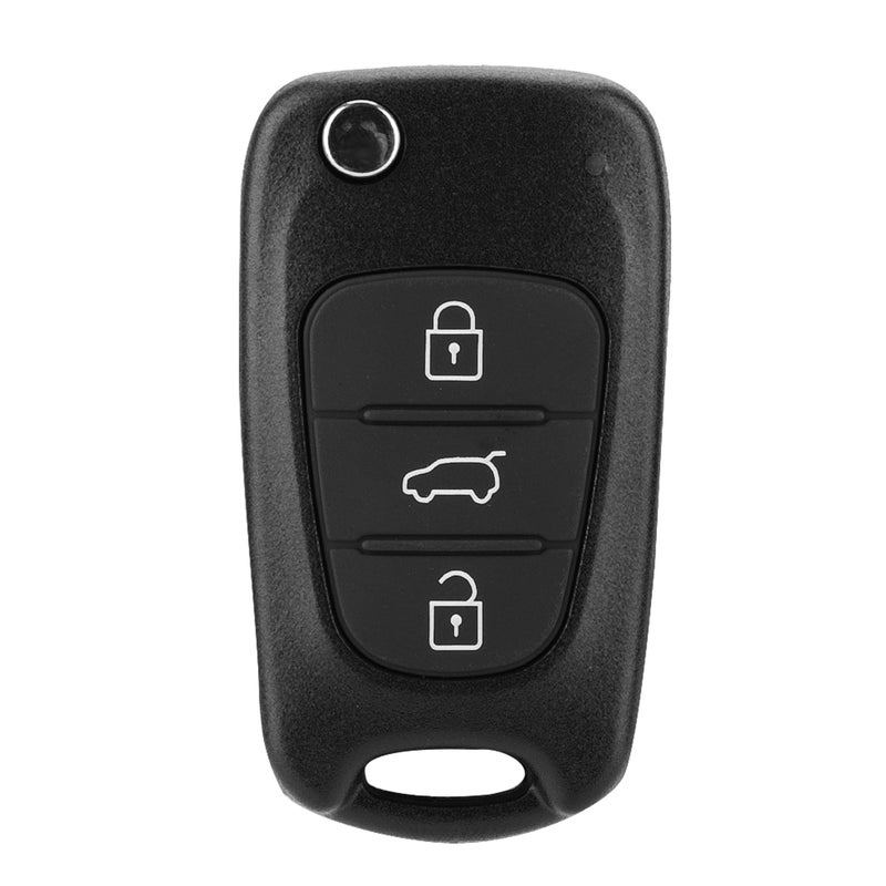 Car Key Fob Case: 3-Button Uncut Blade, Durable CNC-Carved ABS Plastic, Replacement for Worn or Broken Keys - Protective Key Fob Cover for Hyundai Car Key Users - Image 2