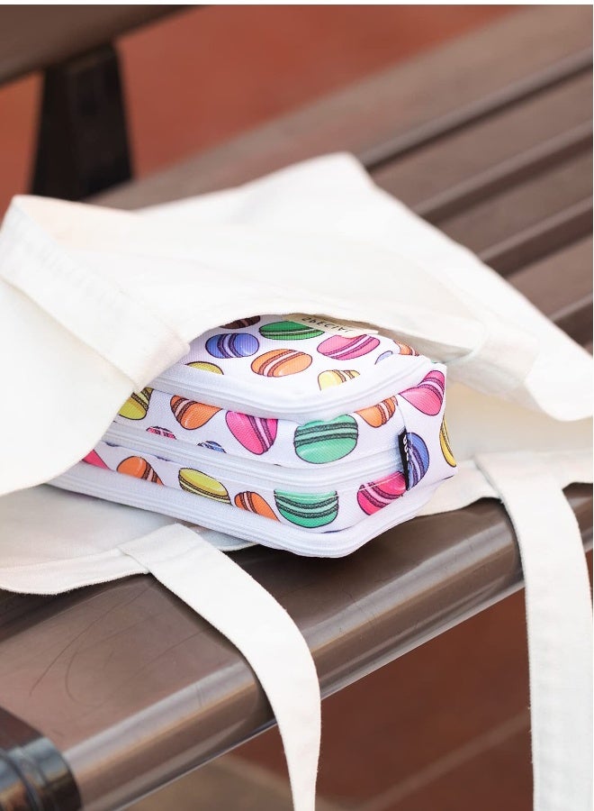 حافظة أقلام أنيقة كبيرة للطلاب والمهنيين، بتصميم متعدد الفتحات للأولاد والبنات، مثالية لمستلزمات المدرسة بلون الماكرون الأبيض - Image 2