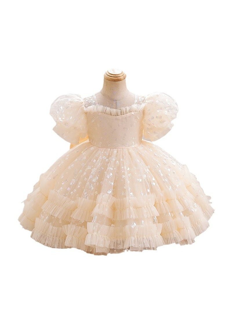 KUYING New Girls' Puffy Dress Birthday Dress Dress 
