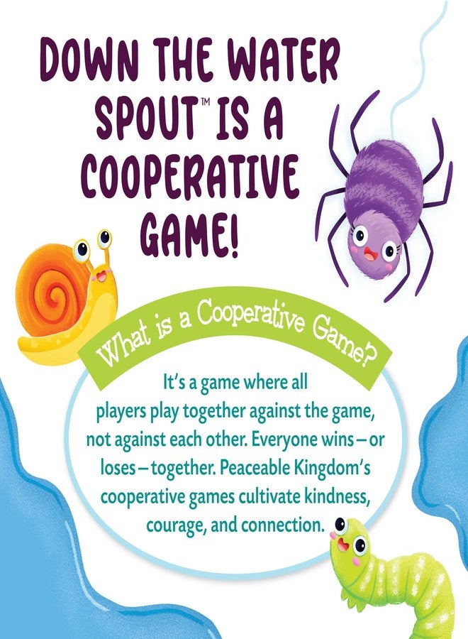 Peaceable Kingdom Down The Waterspout Cooperative Board Game – Preschool Matching Game for Kids – Teamwork & Social Skills – Ages 3+, 2–4 Players - Image 5