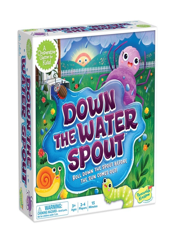 Peaceable Kingdom Down The Waterspout Cooperative Board Game – Preschool Matching Game for Kids – Teamwork & Social Skills – Ages 3+, 2–4 Players - Image 1