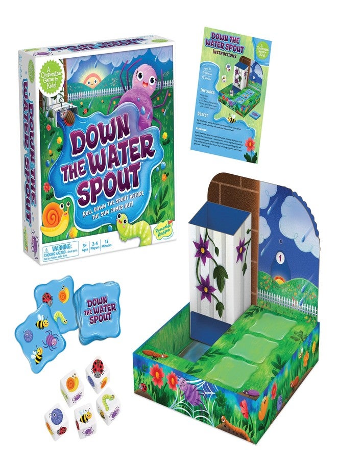 Peaceable Kingdom Down The Waterspout Cooperative Board Game – Preschool Matching Game for Kids – Teamwork & Social Skills – Ages 3+, 2–4 Players - Image 2