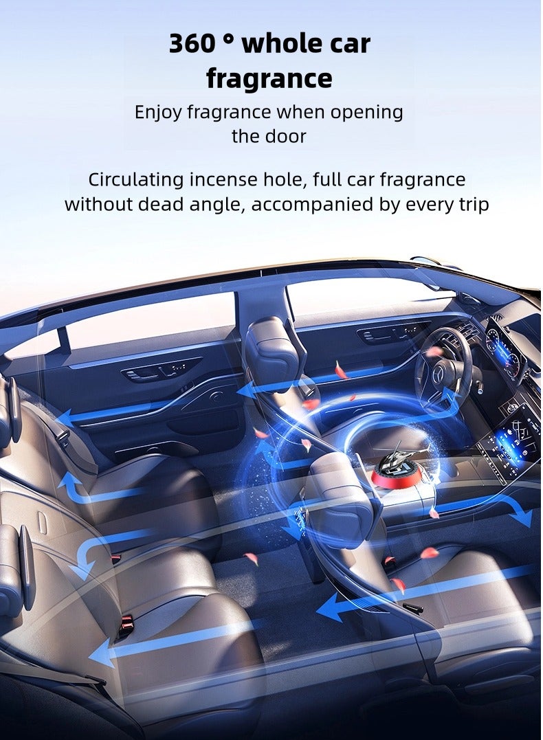 Car Air Fresher, Diffuser Car Air Freshener, Solar Energy Rotating Helicopter, Car Interior Decoration Accessories（Gold） - Image 5