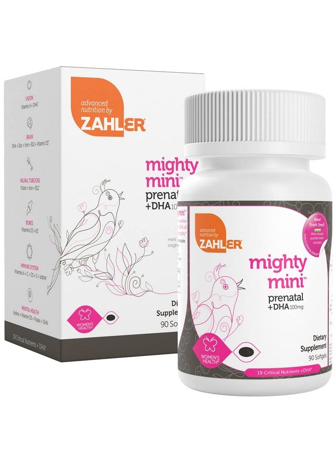 Zahler - Mighty Mini Prenatal Vitamin With Dha & Folate Certified Kosher All Natural Prenatal Vitamins Multivitamin For Pregnant Women 19 Prenatal Vitamins Including Folic Acid (90 Softgels) - Image 1