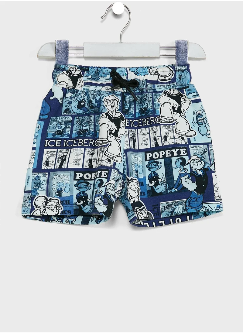 Ice Iceberg Kids Graphic Shorts