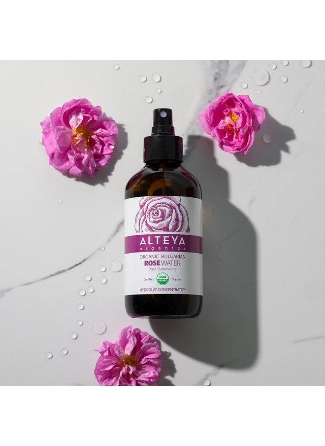 Alteya Organics Rose Water Usda Certified Organic Facial Toner 8 Fl Oz 240Ml Pure Bulgarian Rosa Damascena Flower Water Award Winning Moisturizer Amber Glass Spray Bottle  - Image 5