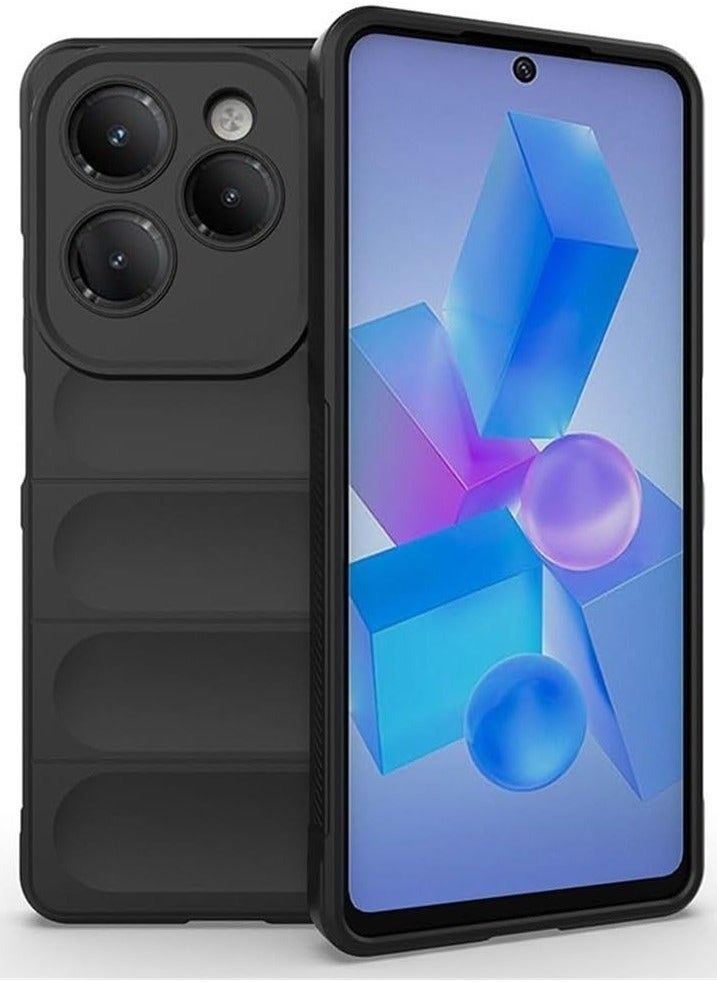 Liquid Silicone Case Compatible with Infinix Hot 40/Hot 40 Pro with Camera Lens Protection, Anti-Scratch Soft Microfiber Lining, Rubber Full Body Shockproof Cover - Image 1