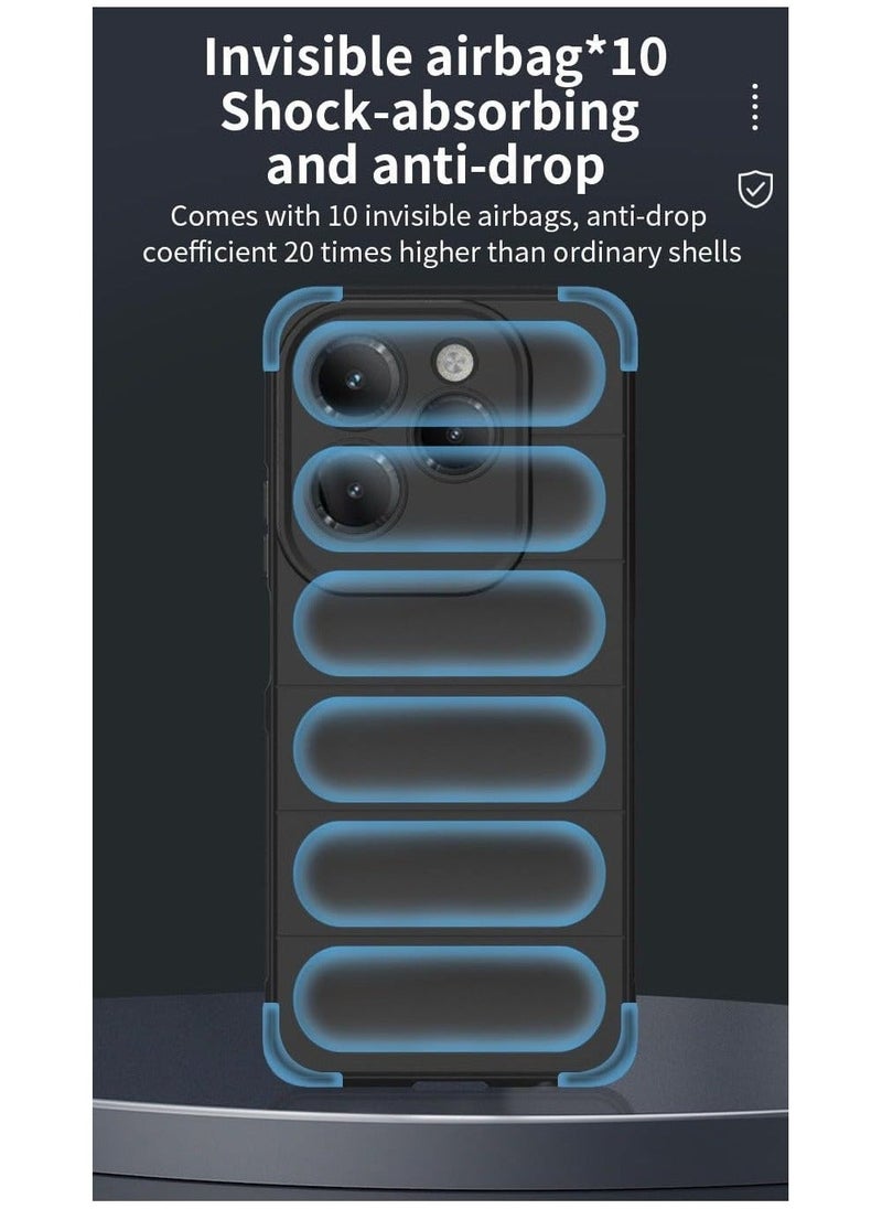 Liquid Silicone Case Compatible with Infinix Hot 40/Hot 40 Pro with Camera Lens Protection, Anti-Scratch Soft Microfiber Lining, Rubber Full Body Shockproof Cover - Image 2