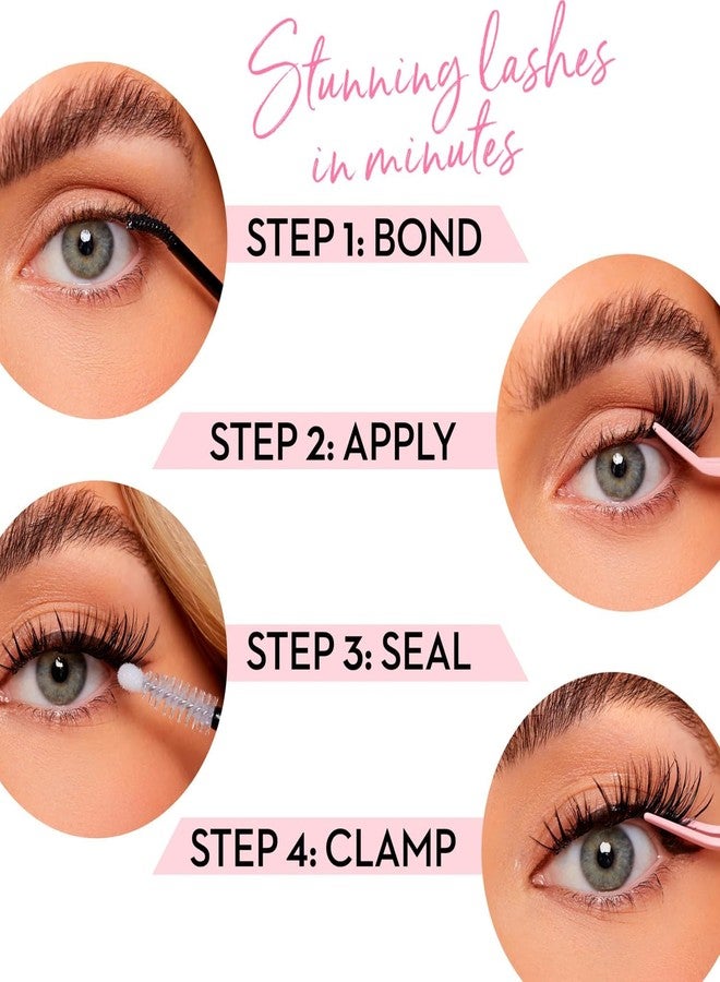 COSLUXE Lash Clusters, Eyelash Extensions, 200 PCS C Curl Lash Clusters 10-14mm, Mixed Curl Individual Eyelashes Cluster, Wispy Eyelash Extension, Thin Band & Soft, Natural Looking Cluster Lashes No-25 - Image 3