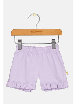 Toddlers Girl Plain Pull On Shorts, Lavender