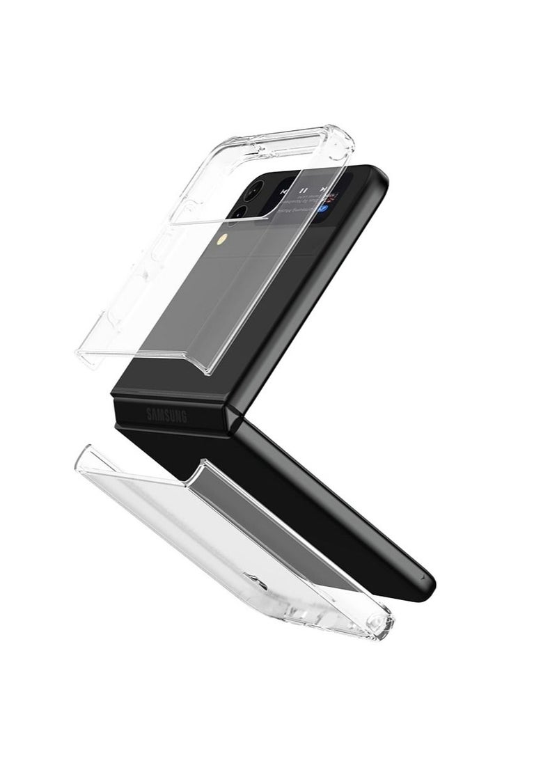 FORCE Force Case Samsung G Z Flip 3 Dual DUO Reinforced Case Lifetime Warranty Transparent  - Image 2
