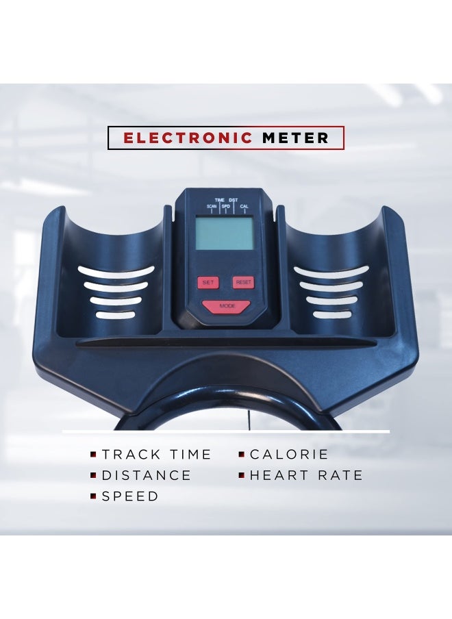 ENDLESS  EL 7141 Steel Wheel Spinning Exercise Bike With ‎Speed, Heart Rate, Time and Distance LCD Digital Display | Alloy Steel | With Bottle Holders and 110 Kg (242LB) Max Weight Support  - Image 3