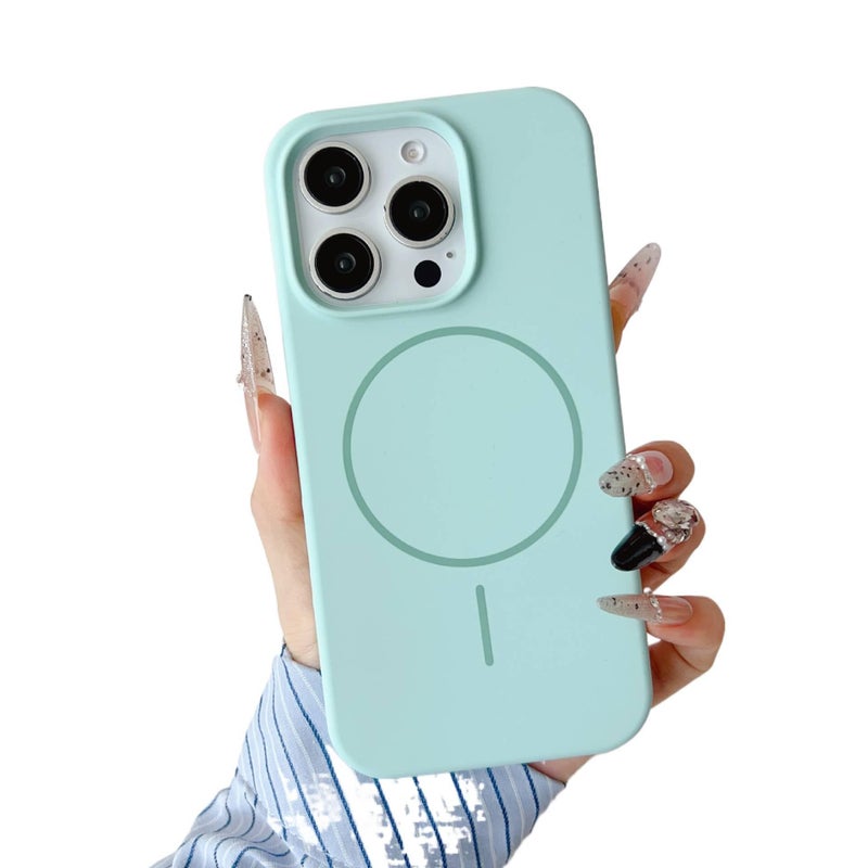 Silicone MagSafe Case for iPhone 15 / 15 Plus / 15 Pro / 15 Pro Max with Strong Magnetic and Anti-Slip Grip plus Shockproof plus Scratch Resistant plus Drop Protection in Green - Veloris - Image 1