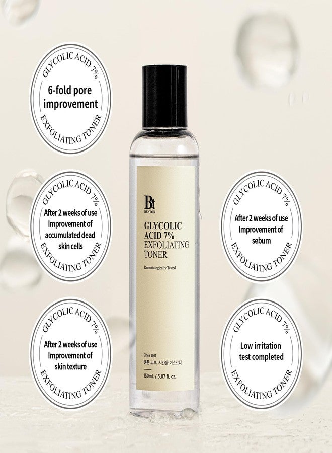 Benton Glycolic Acid 7% Exfoliating Toner with Niacinamide - Gentle AHA Toner for Brighter Skin & Even Tone - Balances Oil & Moisture - Hydrating, Cruelty-Free Korean Skin Care - Image 3