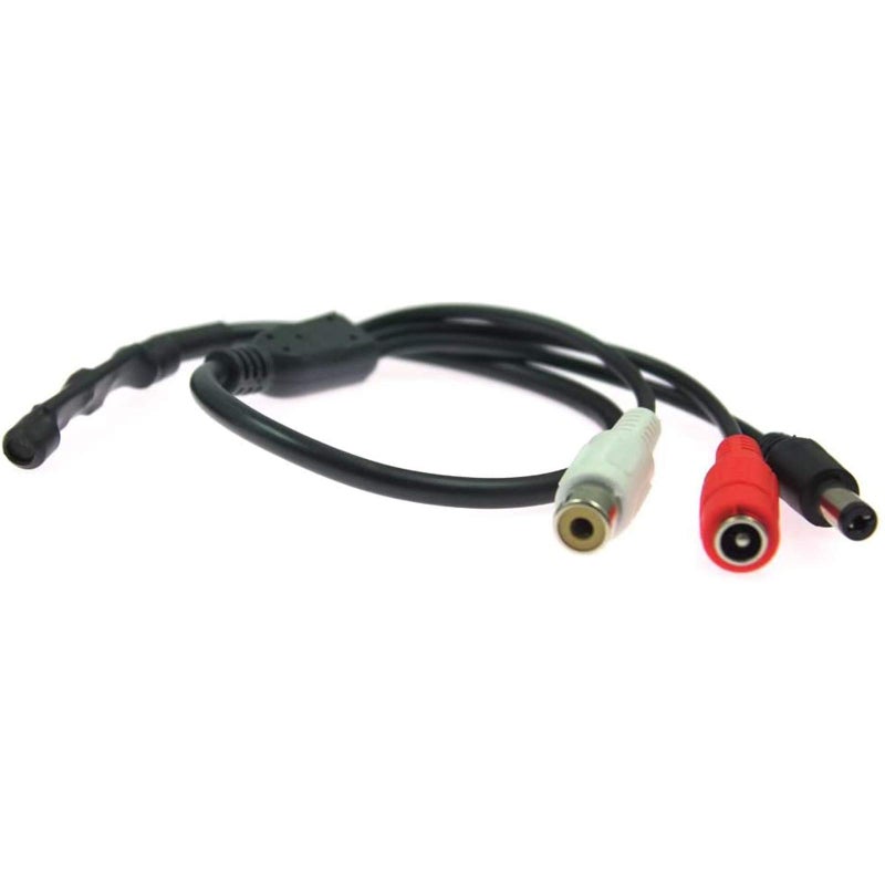 HonsCreat 5pcs 12V Plug CCTV Microphone Security Audio Tiny Surveillance RCA DVR with High Sensitive Preamp Amplified Pickup Device for External Camera Sound - Image 2