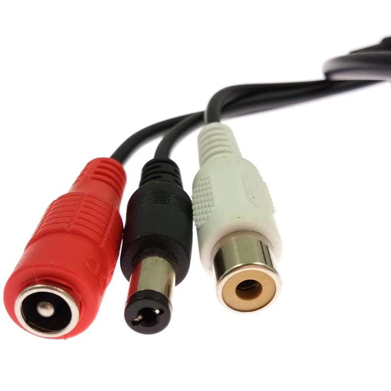 HonsCreat 5pcs 12V Plug CCTV Microphone Security Audio Tiny Surveillance RCA DVR with High Sensitive Preamp Amplified Pickup Device for External Camera Sound - Image 3