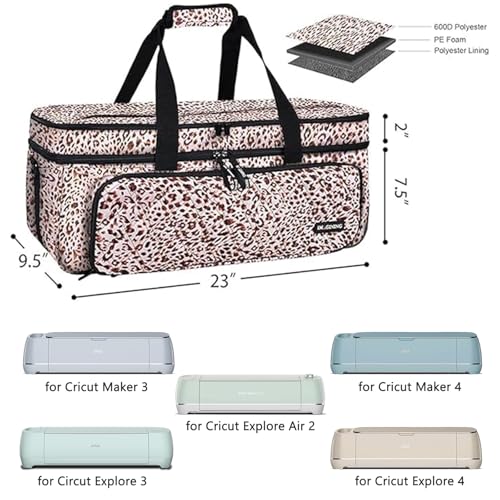 IMAGINING Carrying Case for Cricut Maker 3, Maker 4, Double-Layer Machine Bag with Cover for Cricut Explore 4, Explore 3, Explore Air 2, Storage Organizer for Cricut Accessories and Tools - Image 4