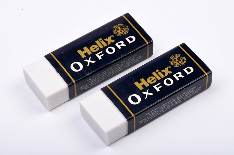 Helix Oxford Twin Pack of Erasers, Oxford Blue, Large - Image 3