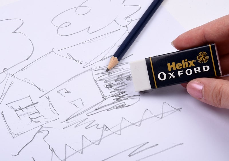 Helix Oxford Twin Pack of Erasers, Oxford Blue, Large - Image 4