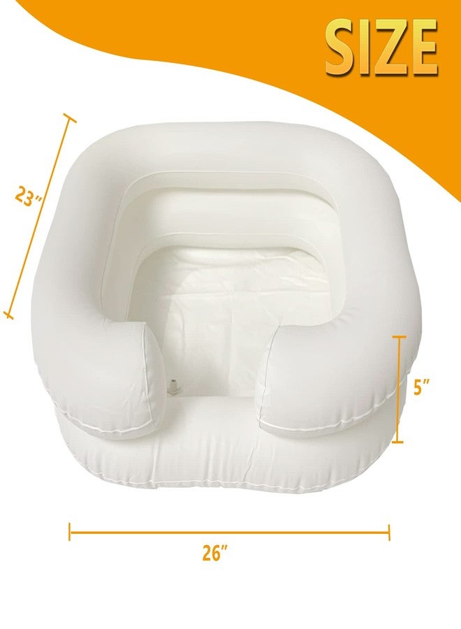 asdmm Inflatable Bedside Shampoo Basin - Hair Washing Shower System in Bed Bath for Bedridden Disabled Elderly Pregnancy(Set of 6) - Image 2