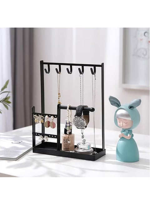 Necklace Holder Stand Jewelry Stand Ring Organizer Necklace Display organizer Jewelry organizer (Black)