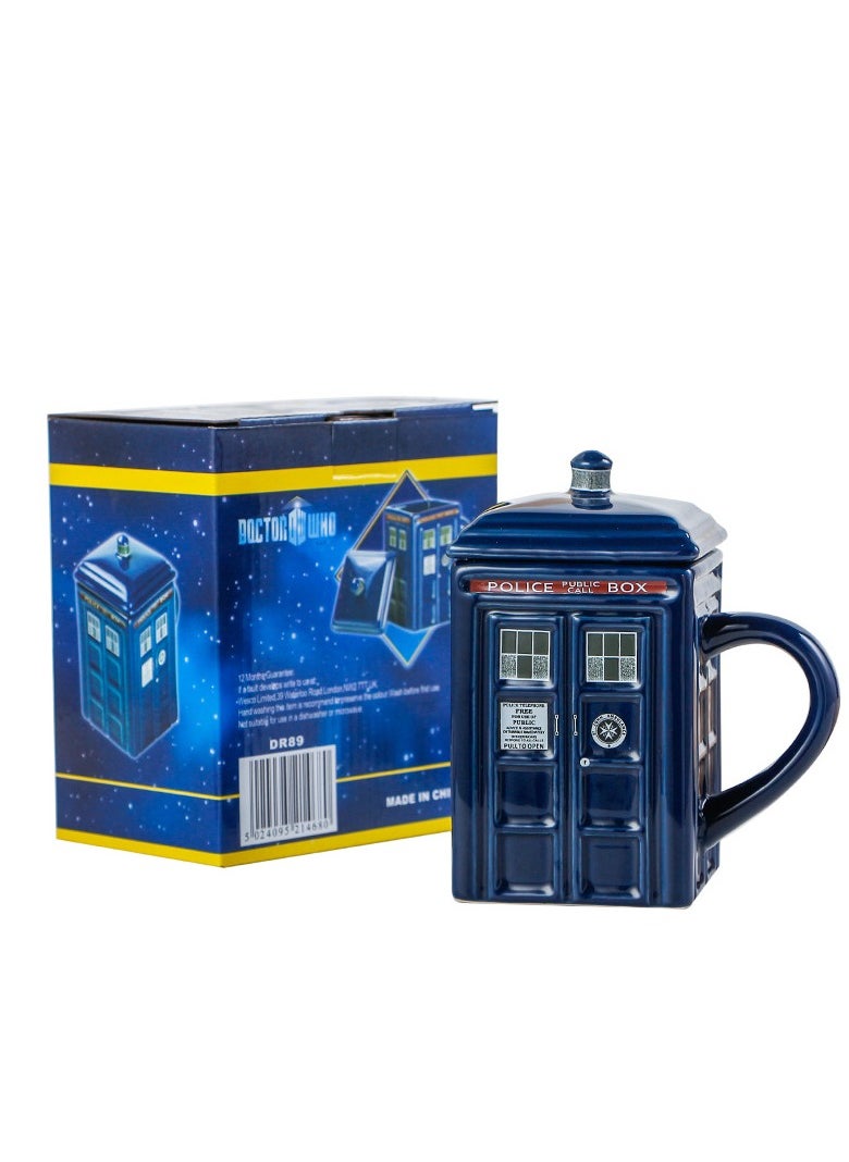 MIXDE 500ML Ceramic Coffee Mug with Lid Cover For Tea Milk Mugs Funny Creative Gift  - Image 4