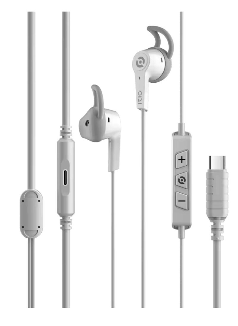 piva PIVA Type C S3 Wired 2in1 Earphone with Charging Port for Gaming White  - Image 1