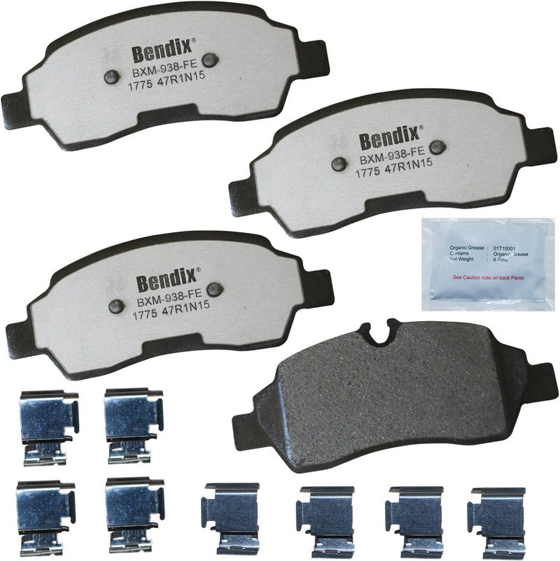 Bendix Fleet Metlok MKD1775FM Semi-Metallic Rear Brake Pads for Ford Transit 2019-2016, Transit-150 2019-2015, Transit-250 2019-2015, Transit-350 2019-2015, Transit-350 HD 2020-2015 - Image 1