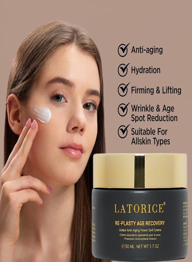 LATORICE Unisex Skincare Set with Hyaluronic Acid, Vitamin C Serum and Anti-Ageing Cream | Lightweight Moisturizing Glowing Skin Day Night Face Care Kit For All Skin Types (Pack of 2) - Image 2