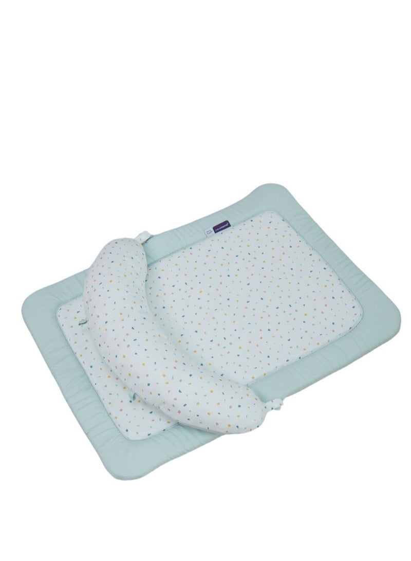 Clevamama Newborn Tummy Time Mat - Terrazzo | Newborn to 12 Months - Image 2
