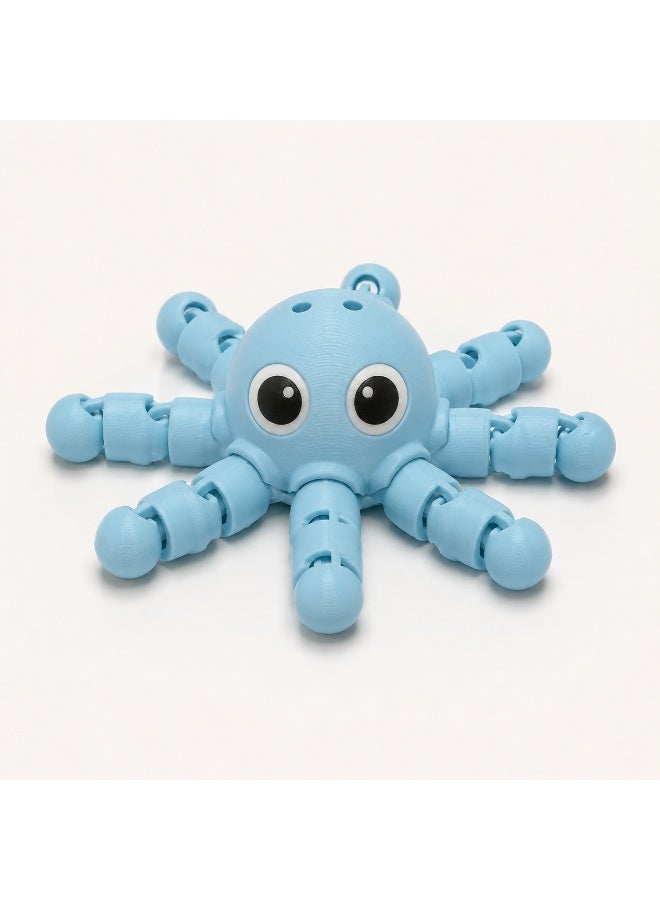NAYATOPIA Flexi Octopus Articulated Fidget Toy with Movable Tentacles, Blue - Image 3