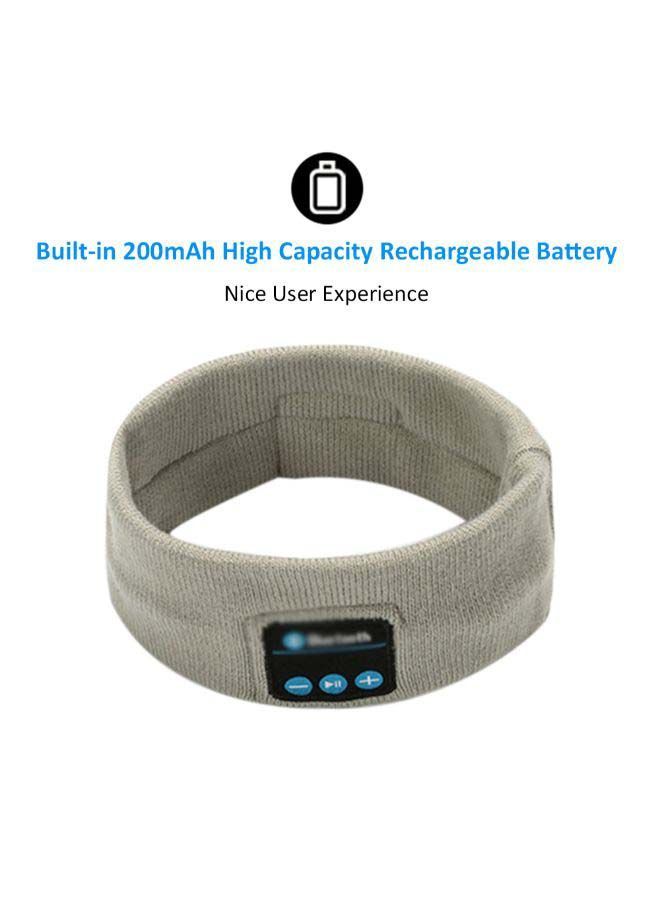 NIBEMINENT BT5.0 Connected Music Knitted Headband Headwear Headphone Grey - Image 2